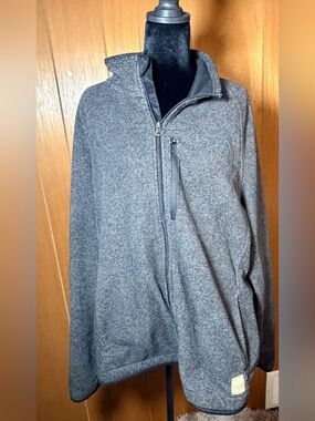 Field & Stream Men's Full-Zip Sweater Fleece Jacket, Heather Gray, size xl